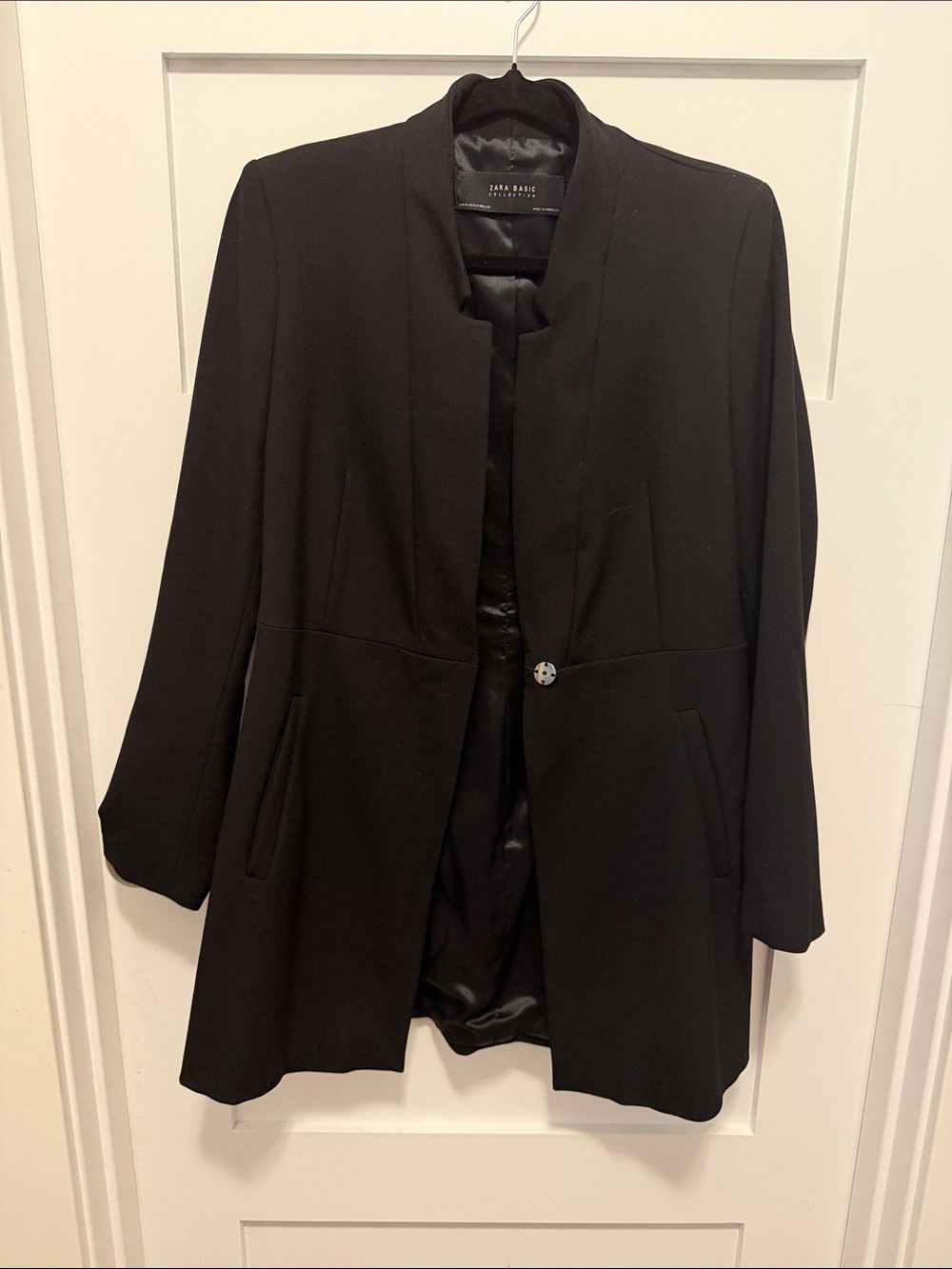 Zara Black Long Women's Trench Coat - Picture 4 of 4